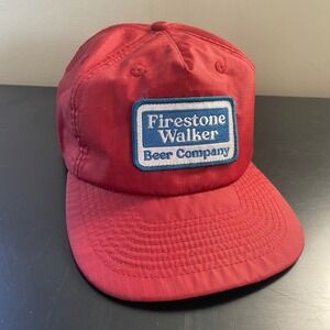 Firestone Walker Brewery Beer Company Hat Cap SnapBack Logo Brewery red nylon